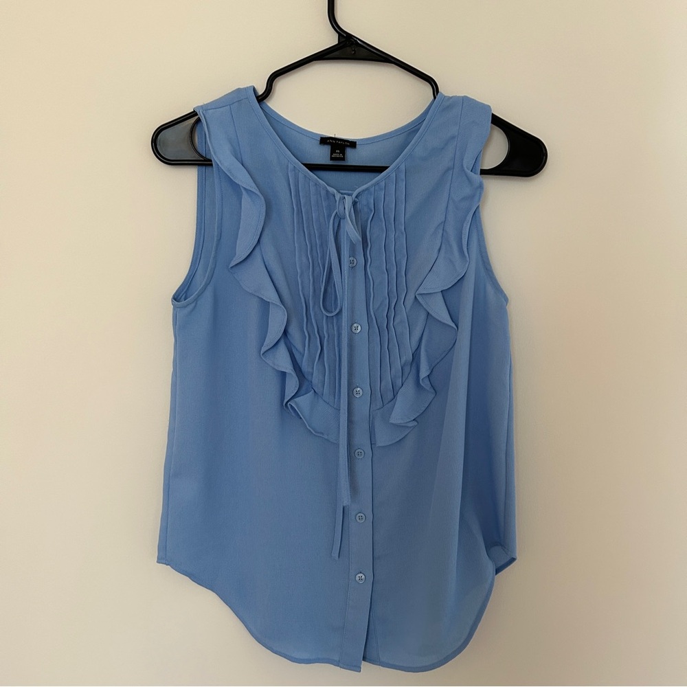 Ann Taylor Baby Blue Blouse, size XS
